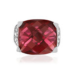 Bague argent 925 pierre synthétique zirconias - vue 3