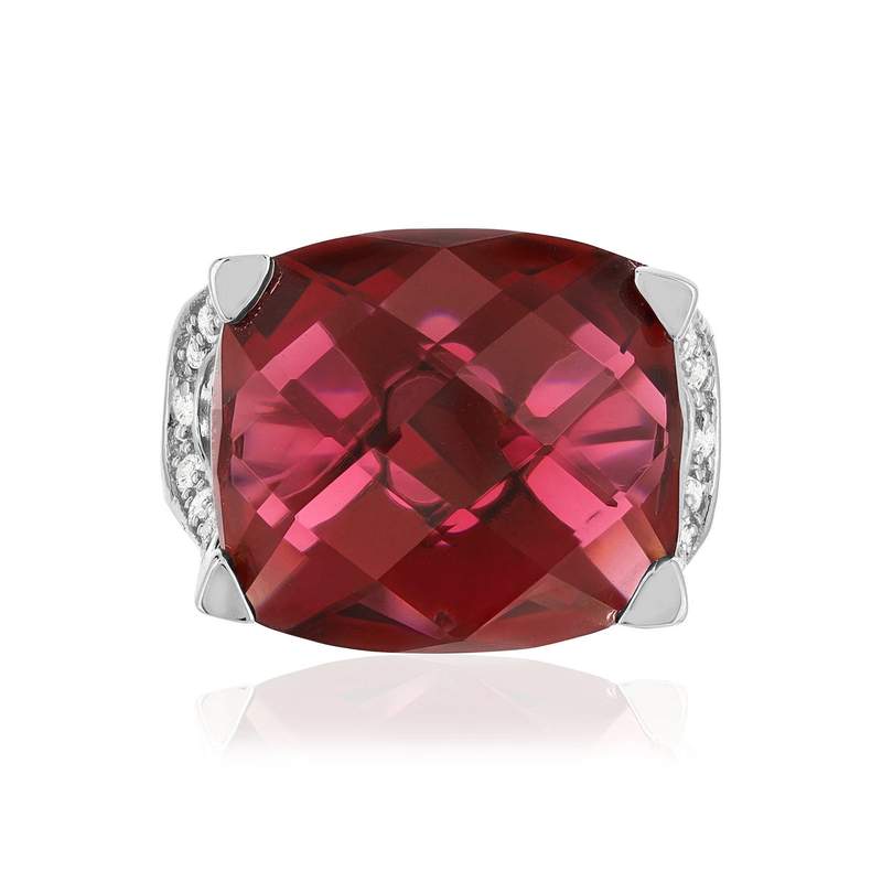 Bague argent 925 pierre synthétique zirconias - vue 3