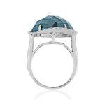 Bague argent 925 pierre synthétique zirconias - vue 2