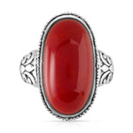 Bague argent 925 corail gorgone - vue 3