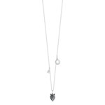 Collier argent 925 nacre zirconia - vue 1