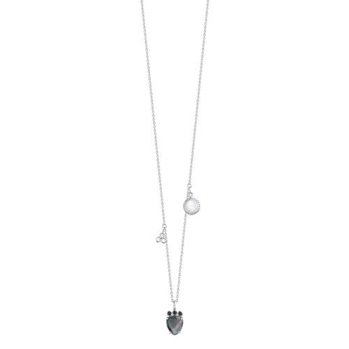 Collier argent 925 nacre zirconia