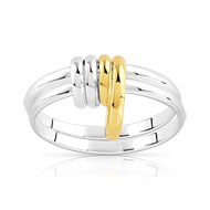 Bague argent 925, 2 tons