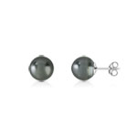 Boucles d'oreilles argent 925 perle de culture de Tahiti - vue 1