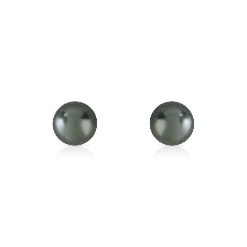 Boucles d'oreilles argent 925 perle de culture de Tahiti - vue D1