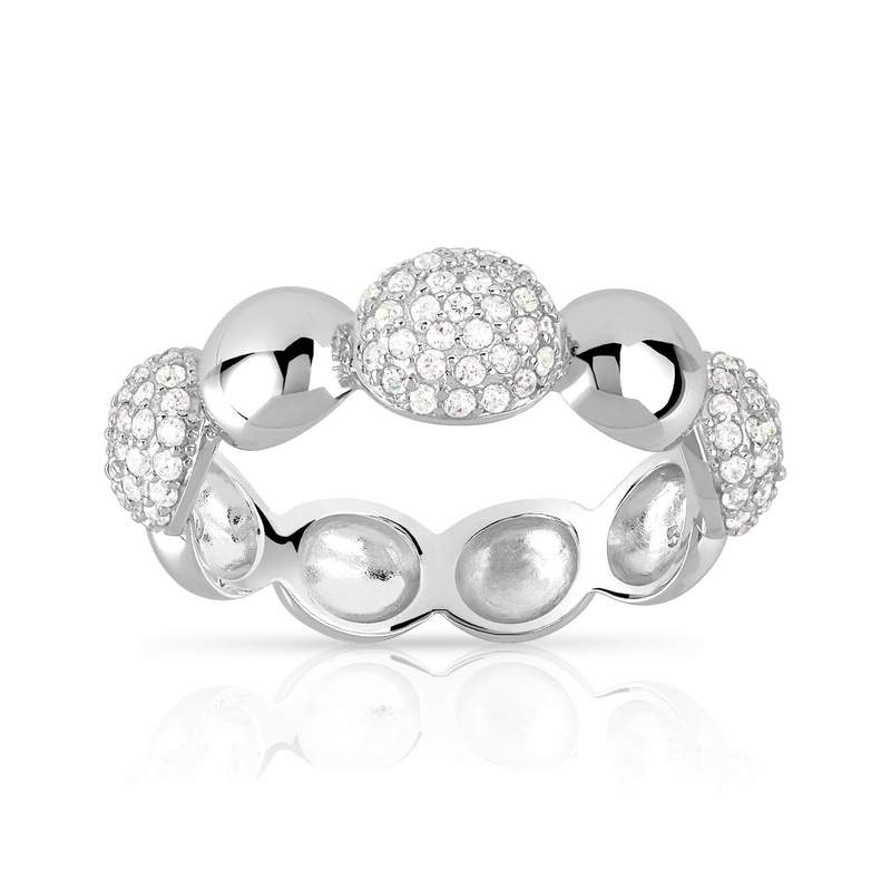 Bague argent 925 zirconia - vue 1