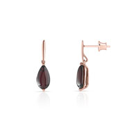 Boucles d'oreilles argent 925 rosé ambre