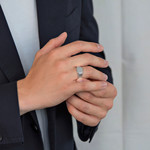 Chevalière argent 925 - vue porté 1