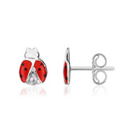 Boucles d'oreilles argent 925 laque zirconia