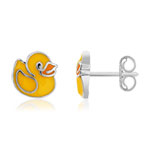 Boucles d'oreilles argent 925 laque - vue 1