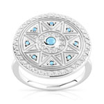 Bague argent 925 pierre imitation - vue 1