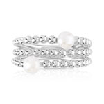 Bague argent 925 perles culture - vue 3