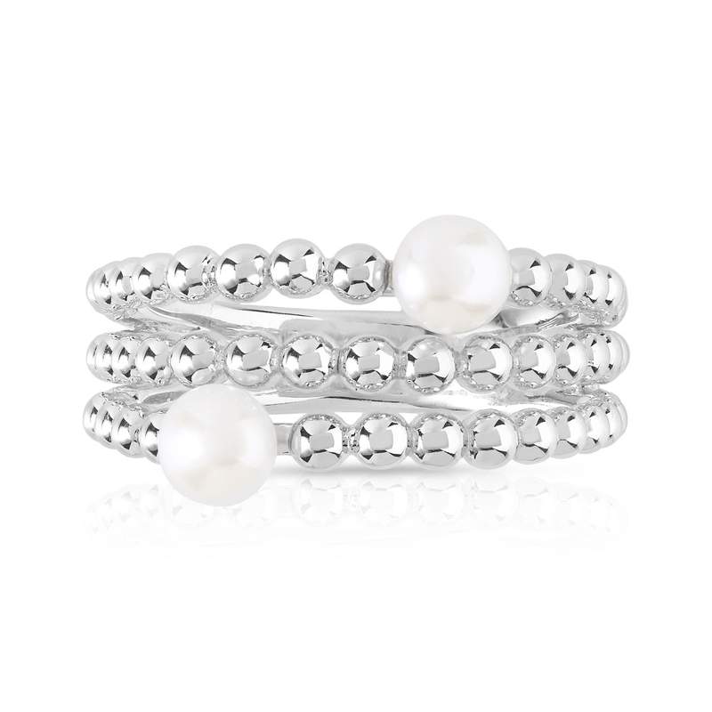 Bague argent 925 perles culture - vue 3