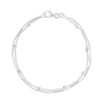 Bracelet argent 925 double rang 18 cm - vue 1