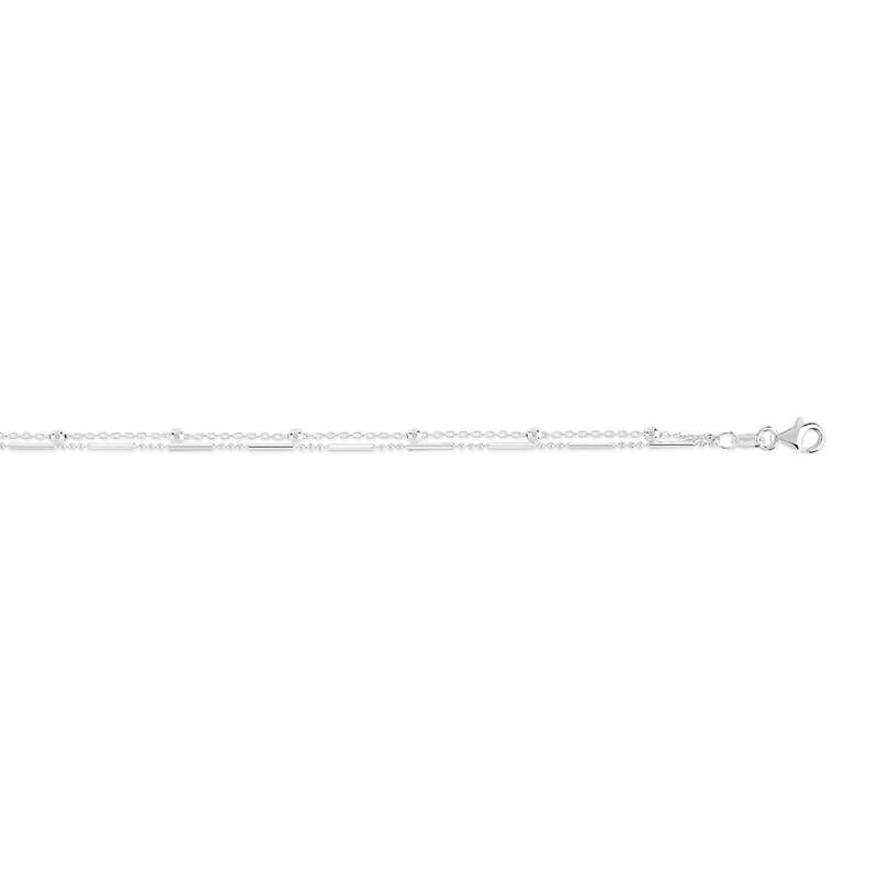 Bracelet argent 925 double rang 18 cm - vue D1