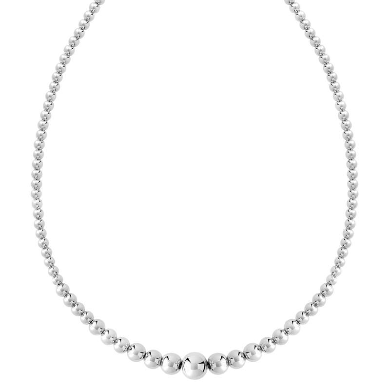 Collier argent 925 boules 42 cm - vue 1