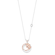 Collier argent 925, 2 tons zirconias