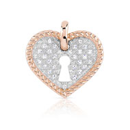 Pendentif argent 925, 2 tons zirconia