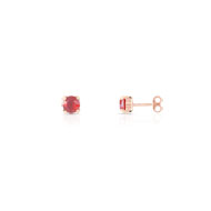Boucles d'oreilles argent 925 rosé cristaux