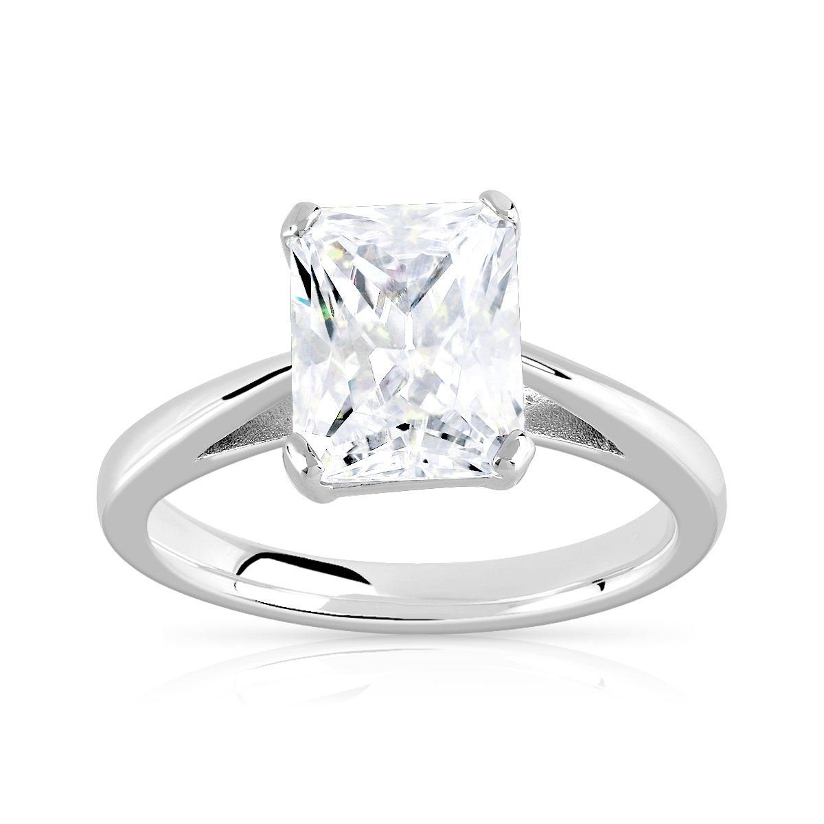  Bague Solitaire argent  925 zirconia Femme Solitaire  MATY