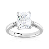 Bague Solitaire argent 925 zirconia