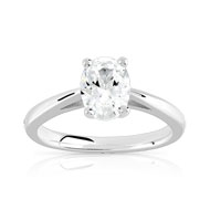 Bague Solitaire argent 925 zirconia