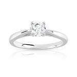 Solitaire argent 925 zirconia - vue 1
