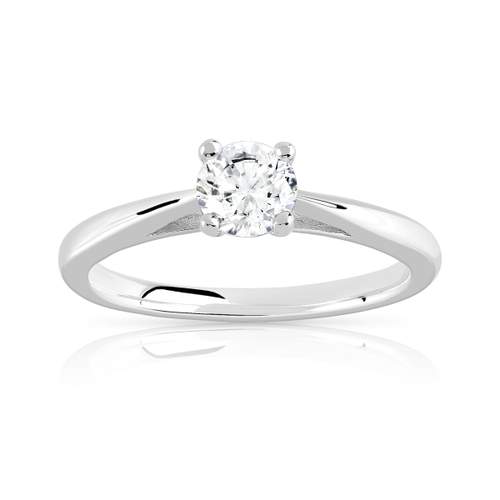 Solitaire silver 925 zirconia