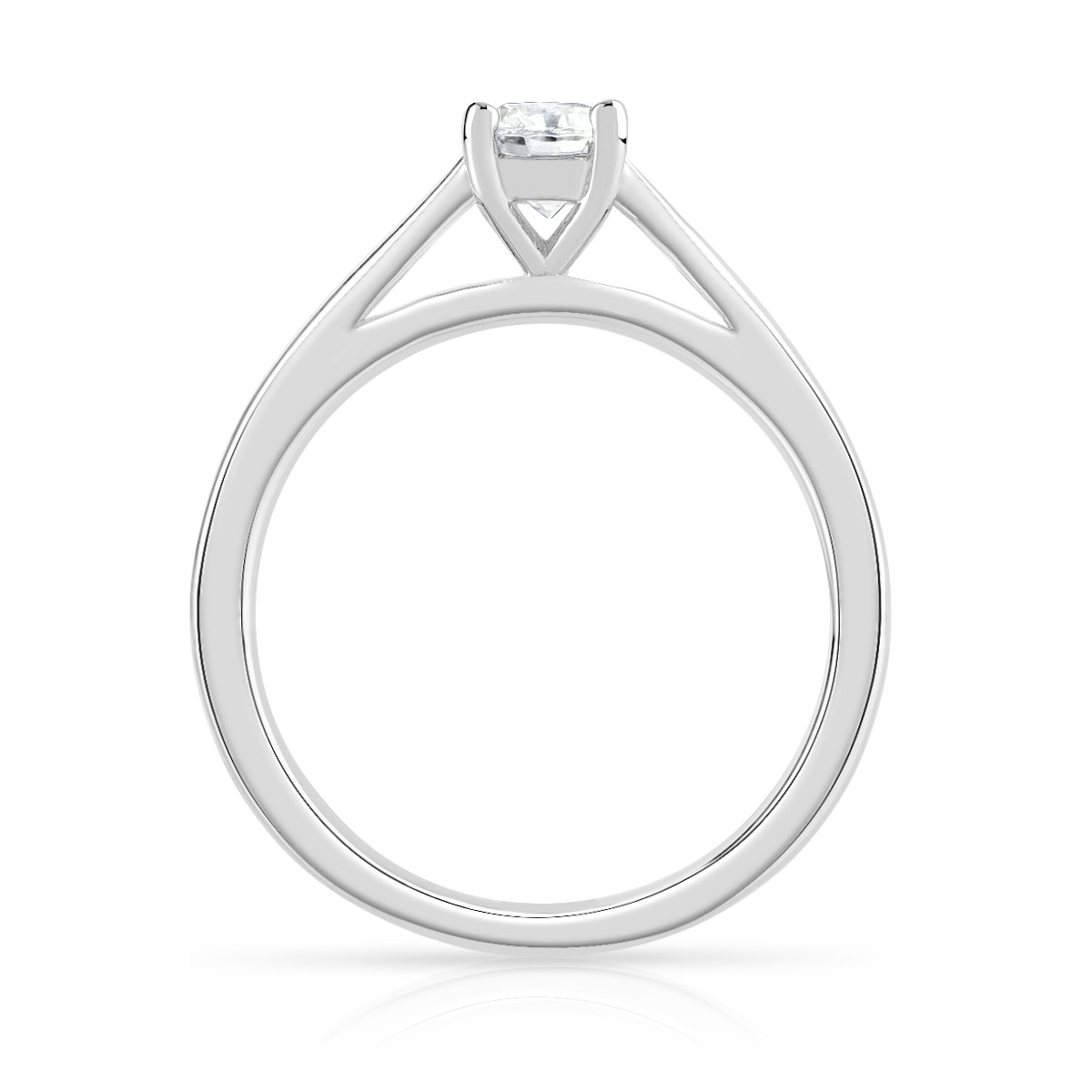 Bague Solitaire argent 925 zirconia - vue V2
