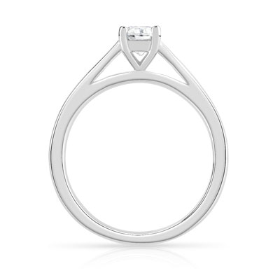Bague Solitaire argent 925 zirconia - vue V2