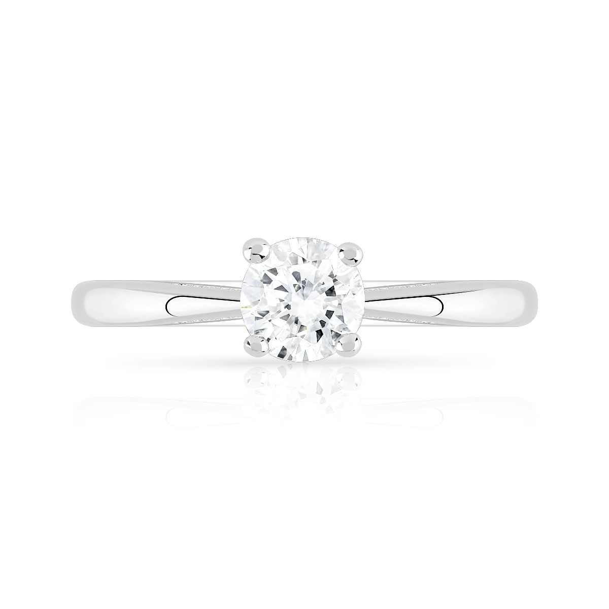 Bague Solitaire argent 925 zirconia - vue V3