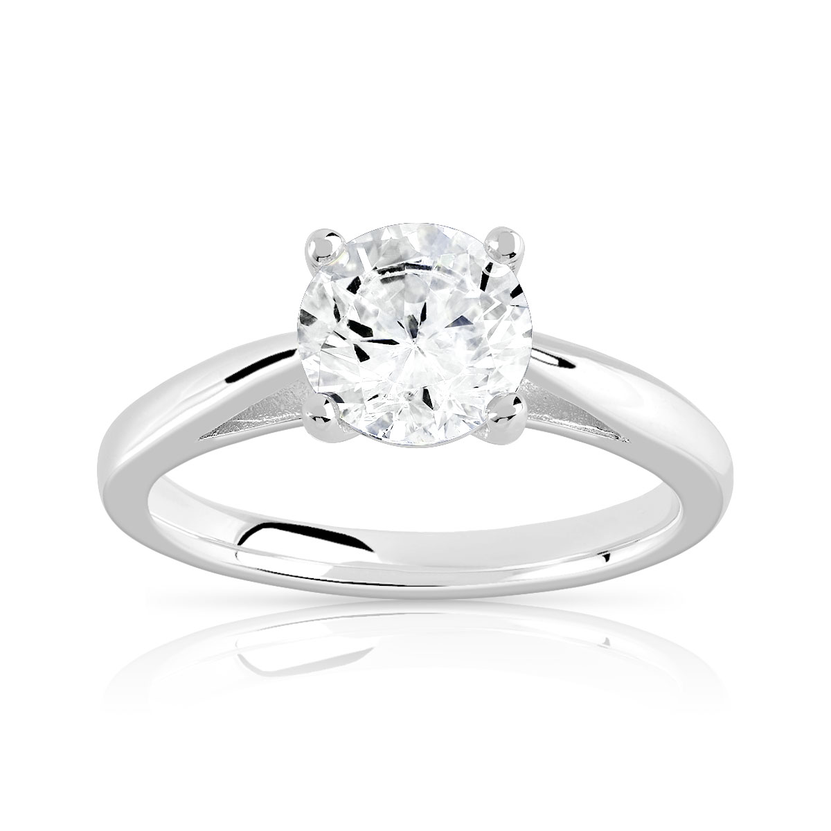  Bague Solitaire argent  925 zirconia Femme Solitaire  MATY