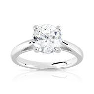 Bague Solitaire argent 925 zirconia