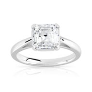 Bague Solitaire argent 925 zirconia