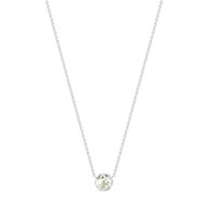 Collier argent 925 quartz vert