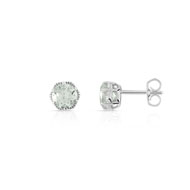 Boucles d'oreilles argent 925 quartz vert