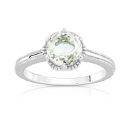 Bague argent 925 quartz vert
