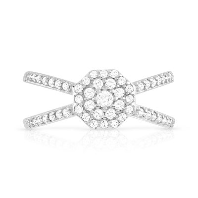 Bague argent 925 zirconia - vue V3