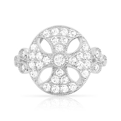 Bague argent 925 zirconia - vue V3