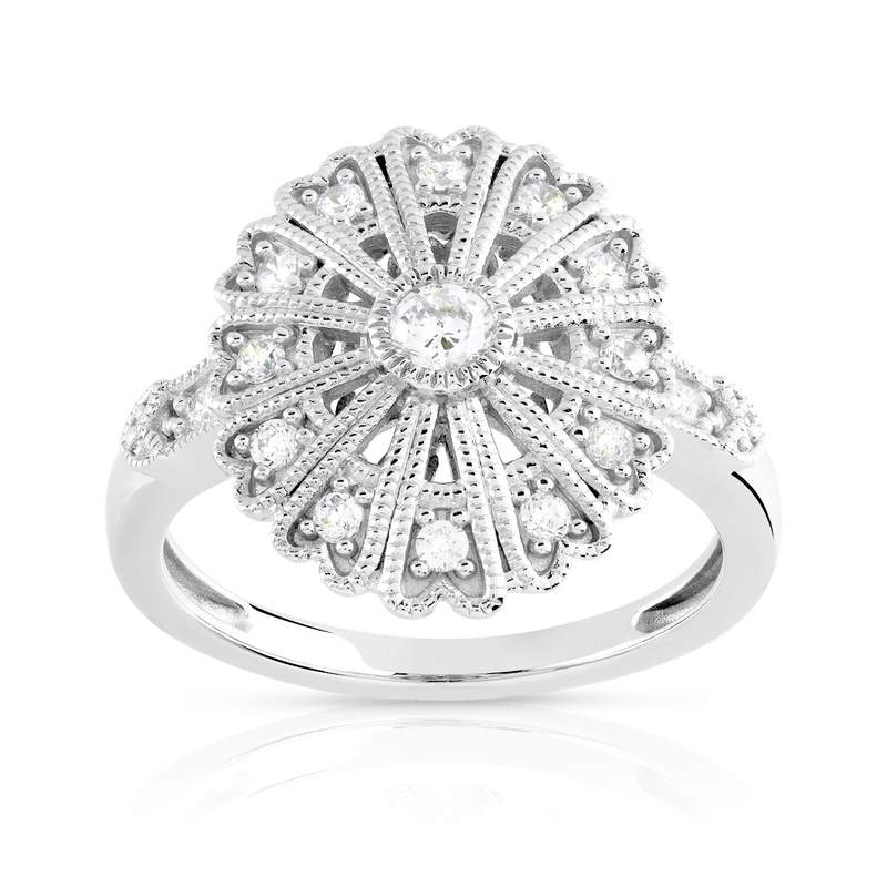 Bague argent 925 zirconia - vue 1