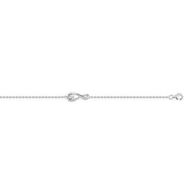 Bracelet argent 925 diamant - vue VD1
