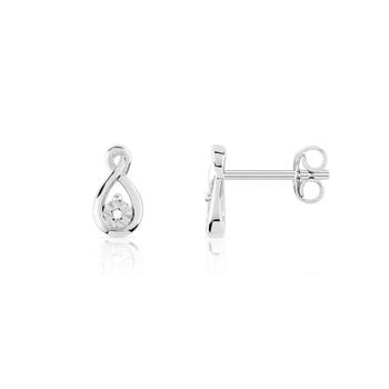 Boucles d'oreilles argent 925 diamants