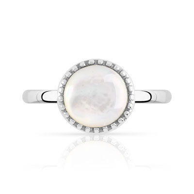 Bague argent 925 nacre - vue V3