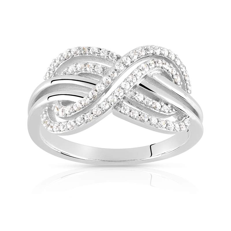 Bague argent 925 zirconia - vue 1
