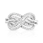 Bague argent 925 zirconia - vue 3