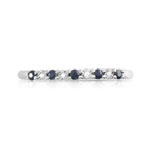 Bague argent 925 saphirs et diamants - vue 3