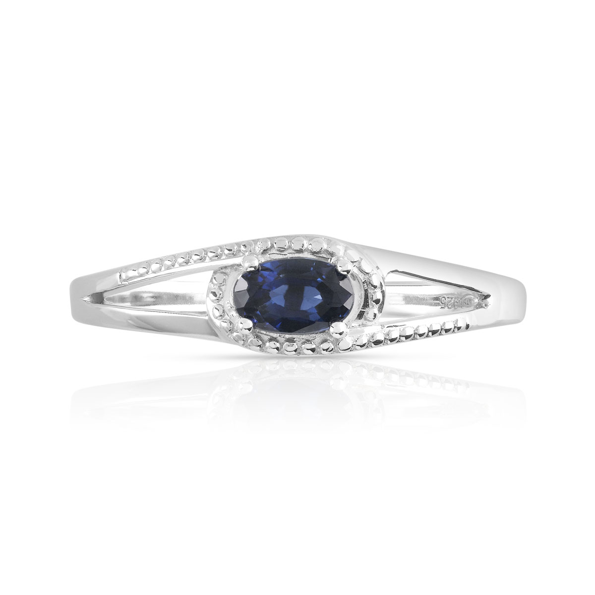 Bague argent 925 saphir - vue V3