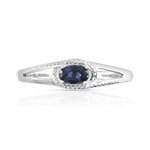 Bague argent 925 saphir ovale - vue 3