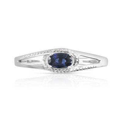 Bague argent 925 saphir - vue V3