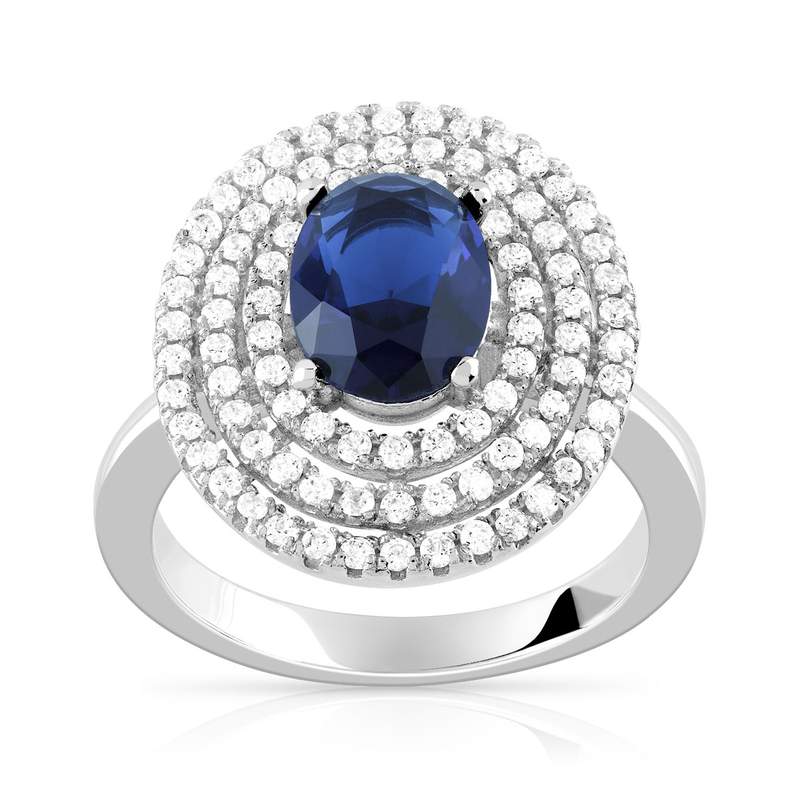 Bague argent 925 zirconia - vue 1